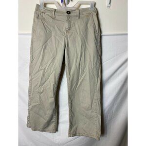 LEVIS KHAKIS PANTS CAPRIS CROPPED PANTS WOMENS SIZE 8 Medium M Office